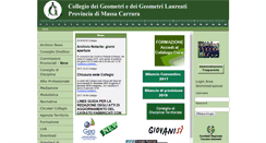 Desktop Screenshot of collegiogeometri.ms.it